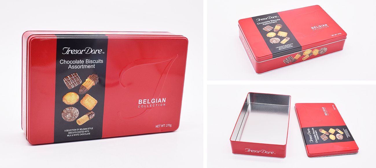 chocolate tin box details