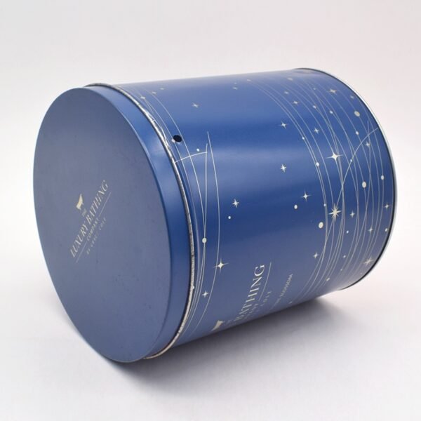 Round Custom Popcorn Tin Cans with Airtight Lid - Image 3