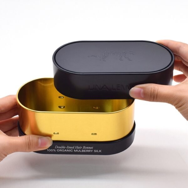 Luxury Design Deep Rectangle Tin Box with Lid - Image 4