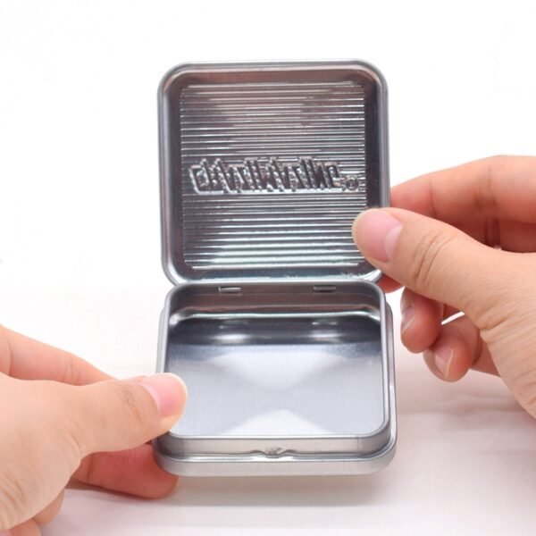 square tin box